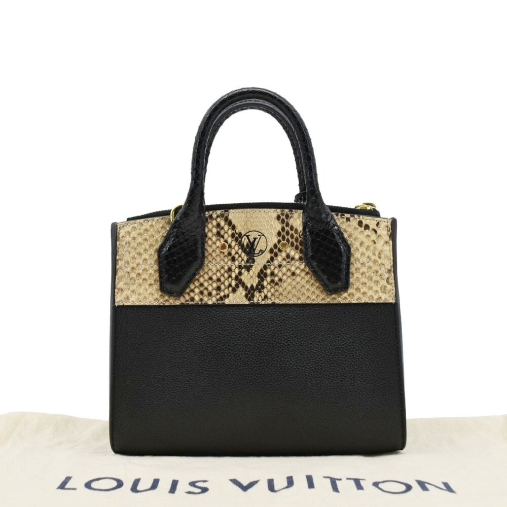 Louis Vuitton City Steamer Python Leather Tote Ba… - image 3
